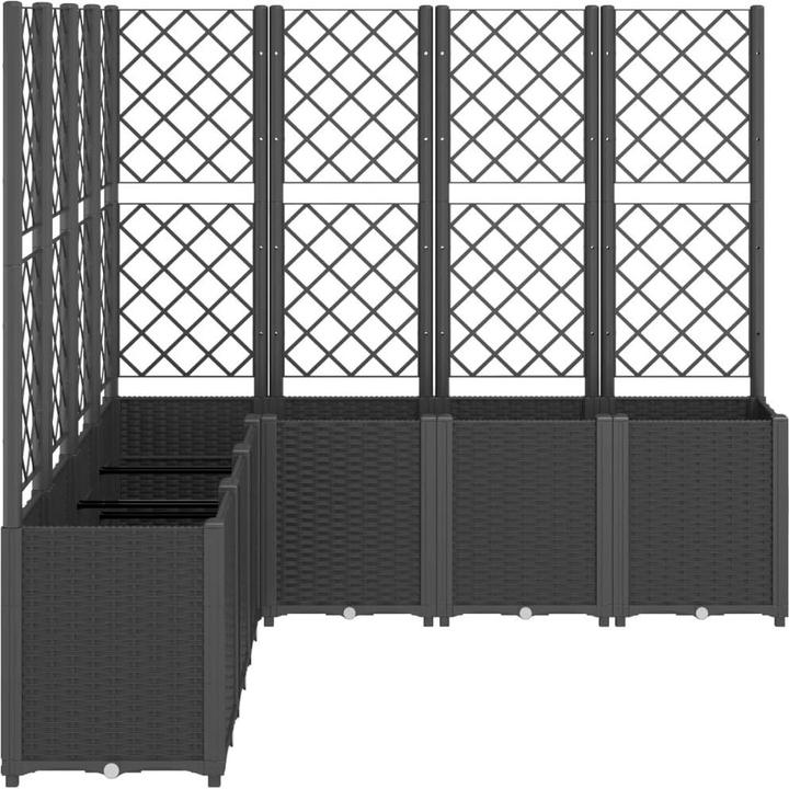 Image du produit vidaXL Bac à plantes avec treillis PP