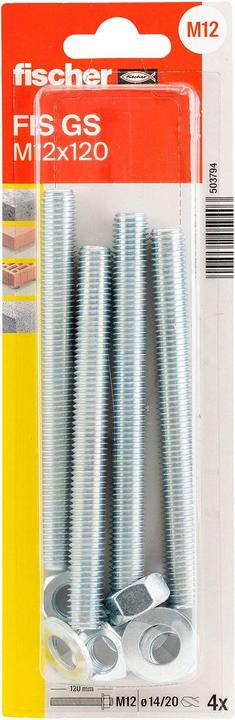 Actual product image Fischer Inject.threada. FIS GS M12x120 K (4 pcs.)