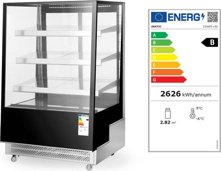 Image du produit Hendi Vitrine réfrigérée - 300L avec 3 étagères inclinées (300 l)