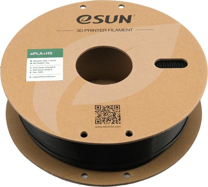 Produktbild eSUN Epla+Hs (PLA+, 1.75 mm, 1000 g, Schwarz)
