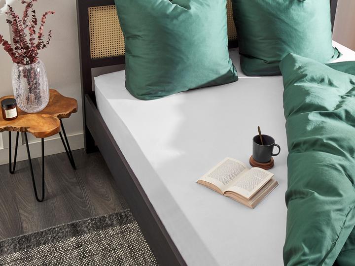 Produktbild Beliani Spannbettlaken Baumwolle weiss 140 x 200 cm JANBU (140 x 200 cm)