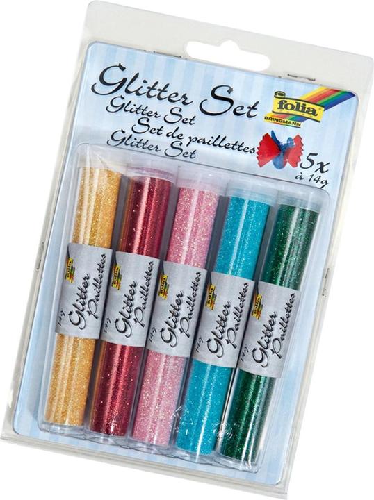 Actual product image Folia Glitter set powder colored