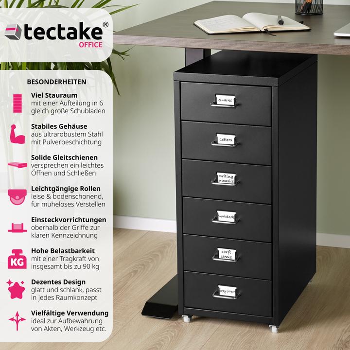 Actual product image tectake roll containers (41 x 28 x 69 cm)