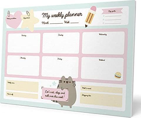 Produktbild Wochen-Notizkalender Pusheen Block, 29.7 x 42 cm (A3)