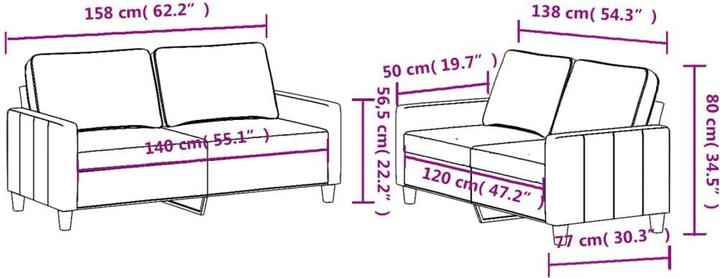 Actual product image vidaXL Sofagarnitur (2 person sofa)