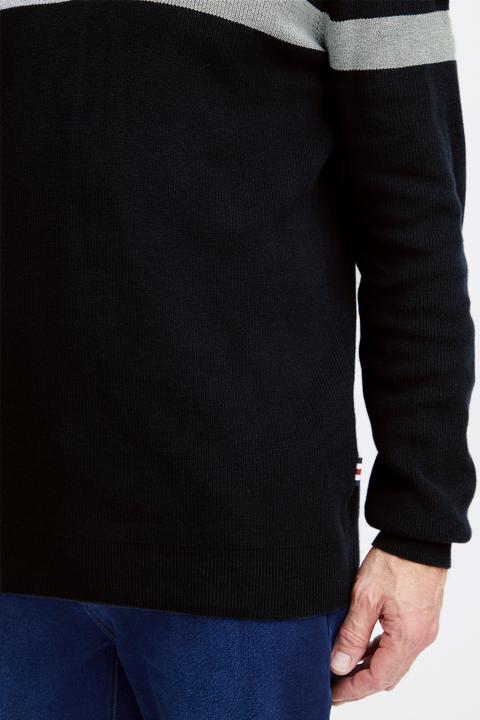 Produktbild FQ1924 FQKyle stripe halfzip rib- knit 21900654 (3XL)