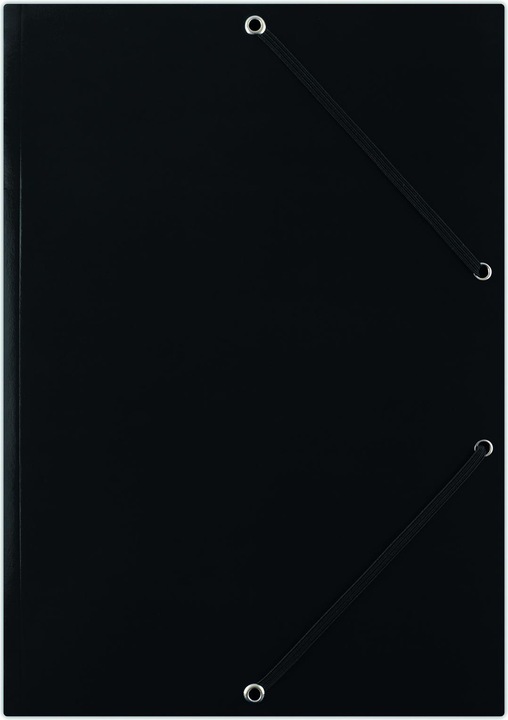 Actual product image Biella Folder, cardboard, a4, 400g/m2, 3 flaps, black