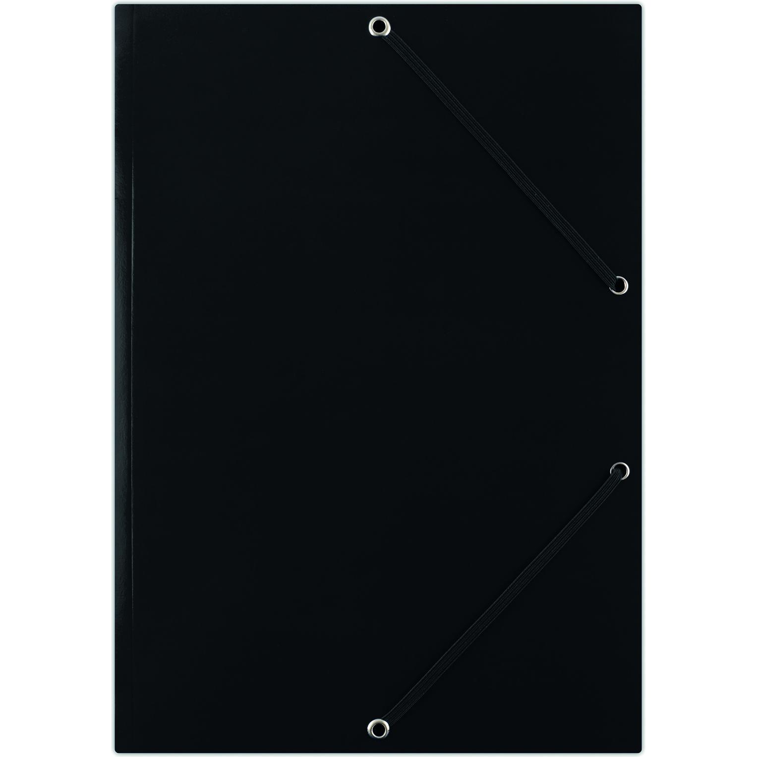 Biella, Busta portadocumenti, Cartella, cartone, a4, 400g/m2, 3 lembi, nero