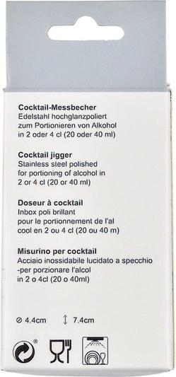 Immagine prodotto Stronghold Cocktail Messbecher, Inox, 20 / 40ml (Misuratore bar)