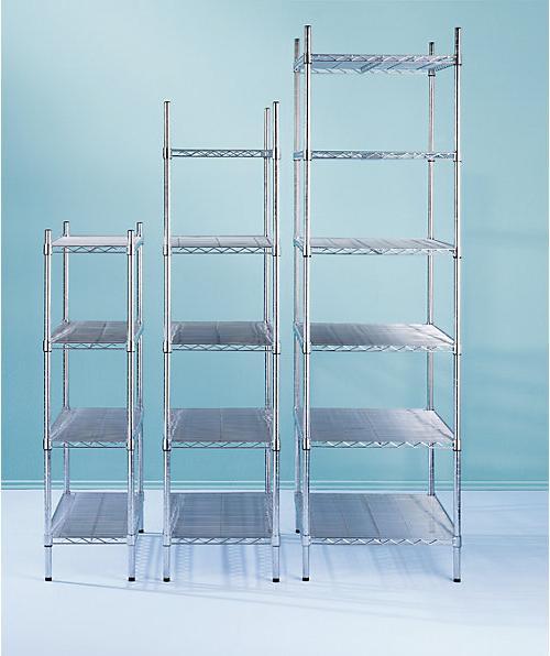 Actual product image Seco Steel wire mesh shelf, chrome plated
