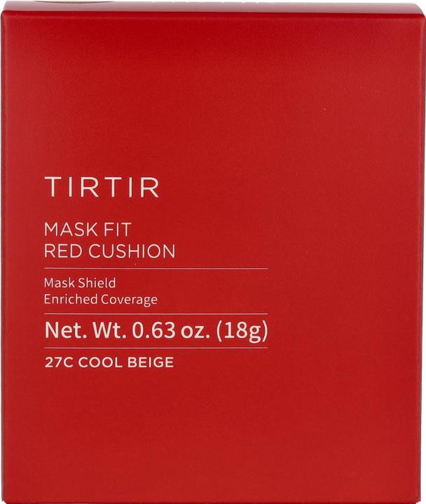 Actual product image TirTir Mask Fit Red Cushion Foundation - Full Coverage, Weightless, Skin Fit (27C Cool Beige)