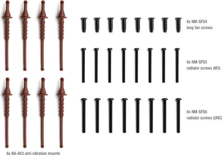 Nährwerte und Zutaten Noctua NA-IS1-12 Abstandhalter für 120-mm-Lüfter - 2er-Set