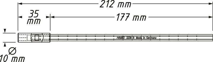 Produktbild HAZET Bit Halter Verlängerung 2239-9 ∙ Sechskant6,3 (1/4 Zoll) ∙ Sechskant6,3 (1/4 Zoll)