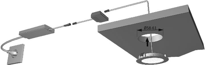 Actual product image Halemeier LED recessed/mounted lights EcoPower Flood 12 V (88 lm)