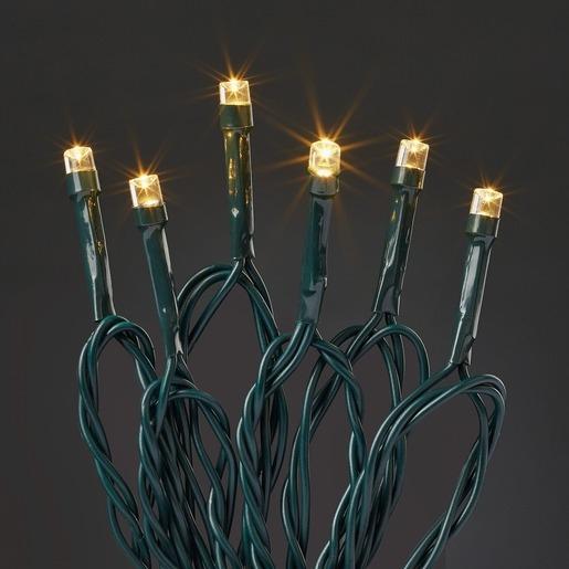 Hellum 577334 LED feeënlampjes 80 LED's warm wit / 17,9 m / binnen & buiten/snoer 10 m groen (17.90 m)
