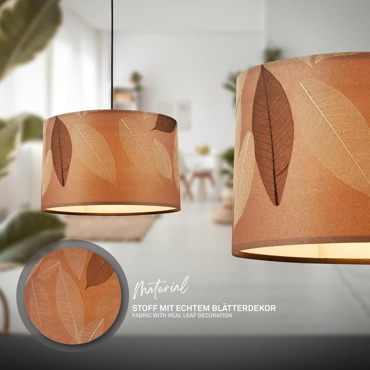 Image du produit Briloner Suspension, noir / naturel, excl.3x E27/max. 10W (E27)