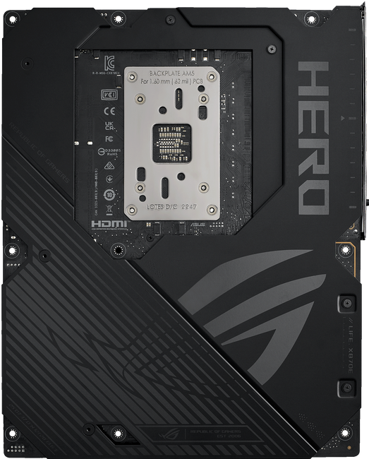 Actual product image ASUS Rog Crosshair X870e Hero (AM5, AMD X870E, ATX)