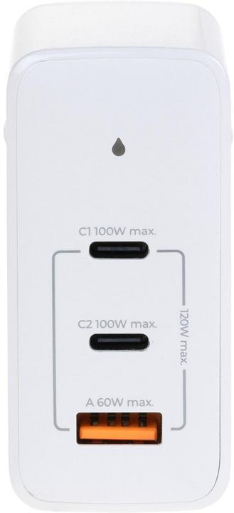 Produktbild Onit USB-Wandladegerät Trial QC5.0 120 W GaN Weiss (120 W, 3 Ports)