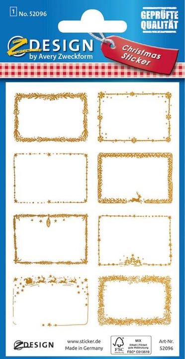 Produktbild Z-Design Weihnachtssticker (8 Sticker)