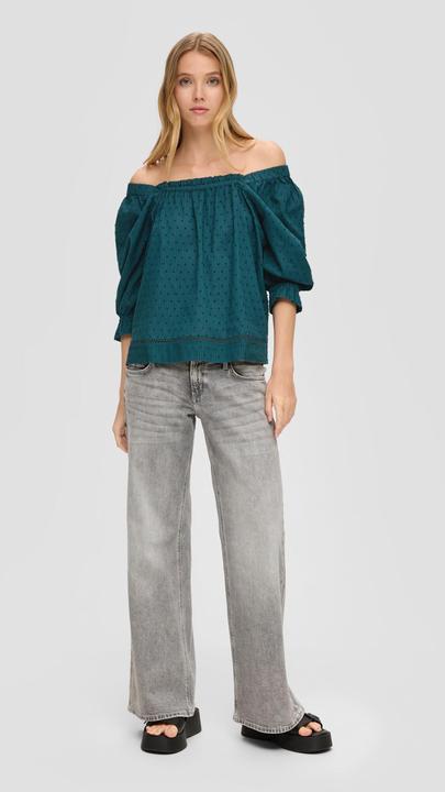 Image du produit s.Oliver Bluse Off-Shoulder-Bluse mit Dobby-Struktur (44)