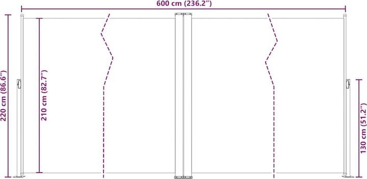 Produktbild vidaXL Seitenmarkise (6 m)