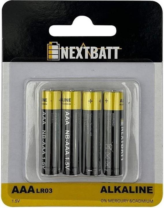 Immagine prodotto OEM NextBatt Batteria AAA/LR03, 1,5V, Alcalina - Confezione da 4 pezzi (4 pz., AAA)