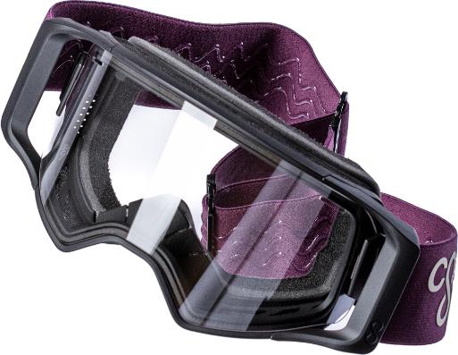 Produktbild Coast Optics Alta 2 Goggle schwarz, Band violett mit klarem Glas (Schwarz, Transparent)