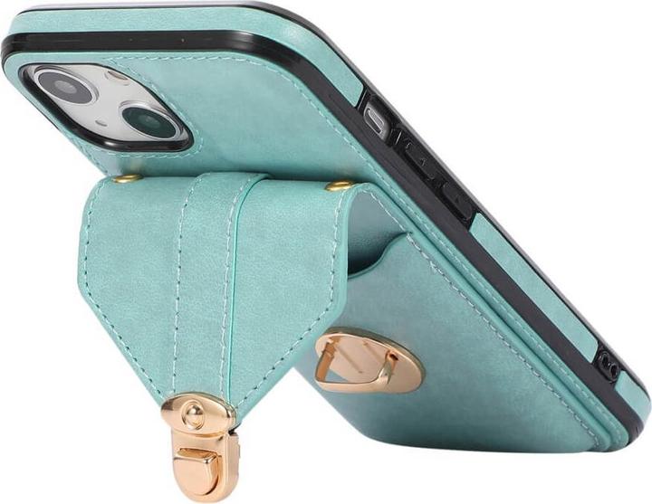 Actual product image Cover-Discount iPhone 15 - protective cover case with pocket turquoise (Apple iPhone 15)