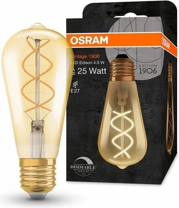 Produktbild Osram Vintage 1906 Led Classic Edison (E27, 4.50 W, 250 lm, 1 x, G)