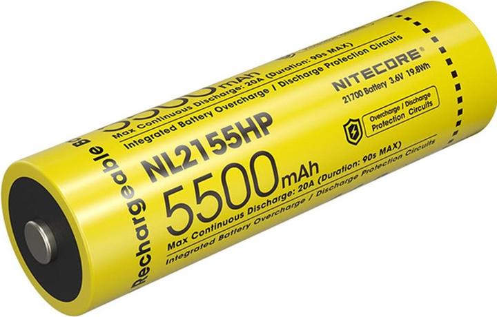 Image du produit Nitecore NL2155HP 5500mAh 21700 High Performance Rechargeable Li ion Battery (1 pcs, 21700, 5500 mAh)