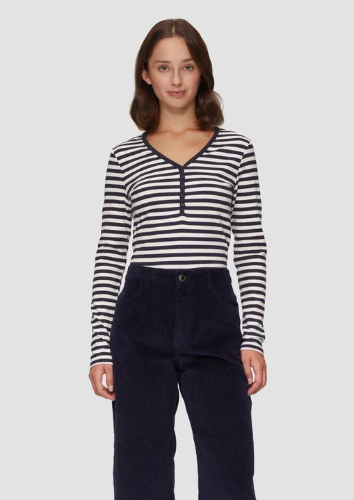 Actual product image S.Oliver T-Shirt Stretchiges Longsleeve mit Henleyausschnitt (36)