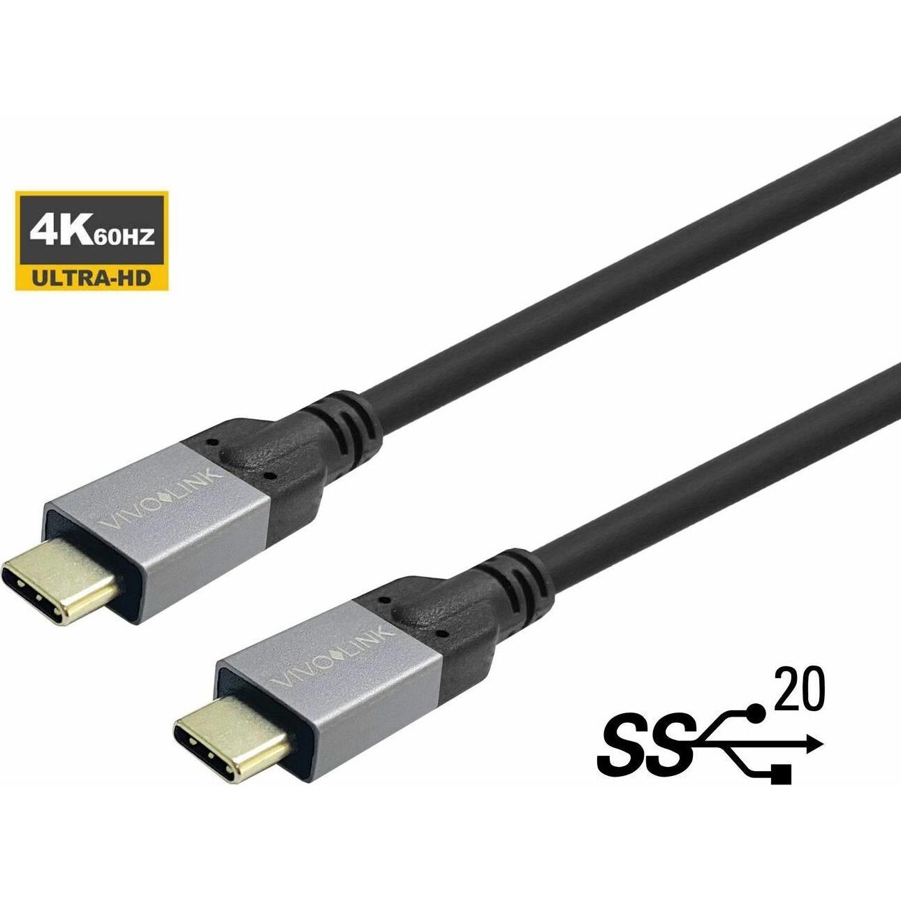 Vivolink USB-C to USB-C Cable 4m (4 m, USB 3.2 Gen 2), USB Kabel