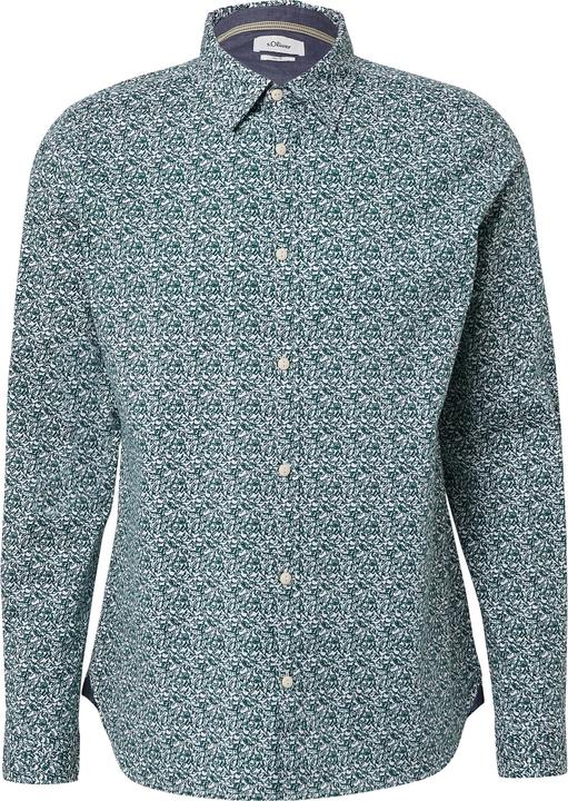 Immagine prodotto s.Oliver Hemd Slim Fit: Baumwollhemd mit All-over-Print (S)