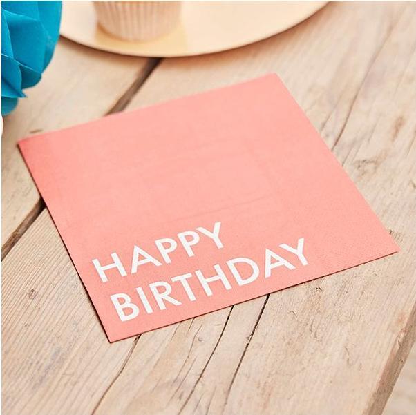 Image du produit Ginger Ray Serviettes (16 pcs, 16.50 x 16.50 cm)