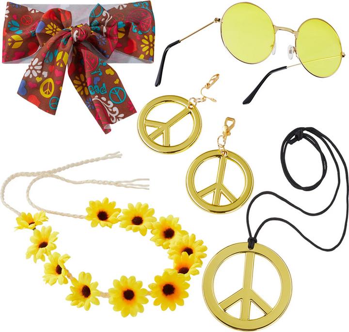 Produktbild tectake Damenkostüm Hippie Weste und Hose (L)