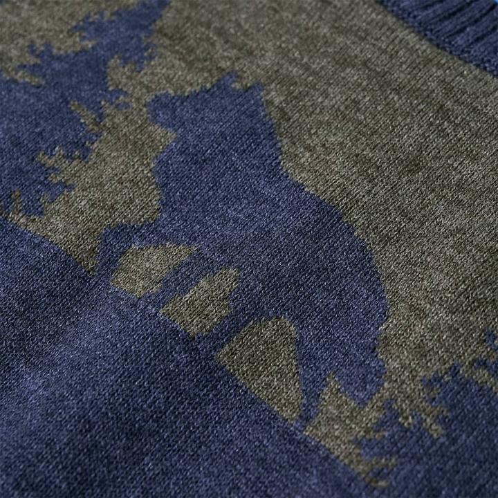 Immagine prodotto VidaXL Maglione da bambino lavorato a maglia blu navy 116,Materiale: 100 (116)