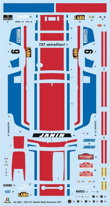 Immagine prodotto 1:24 Fiat 131 Abarth del 77 SanRemo RallyWin