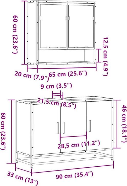 Produktbild vidaXL Badmöbel Set