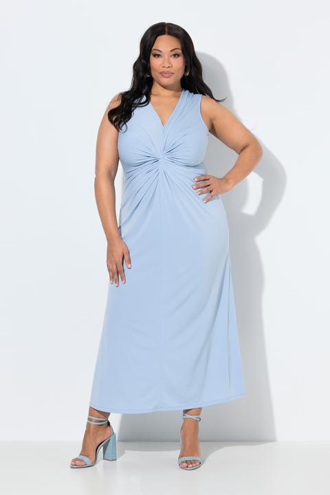 Produktbild Ulla Popken Jersey-Maxikleid, ärmellos, Drapierung (48)