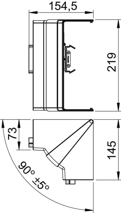 Actual product image OBO Bettermann Inside corner (21 cm)