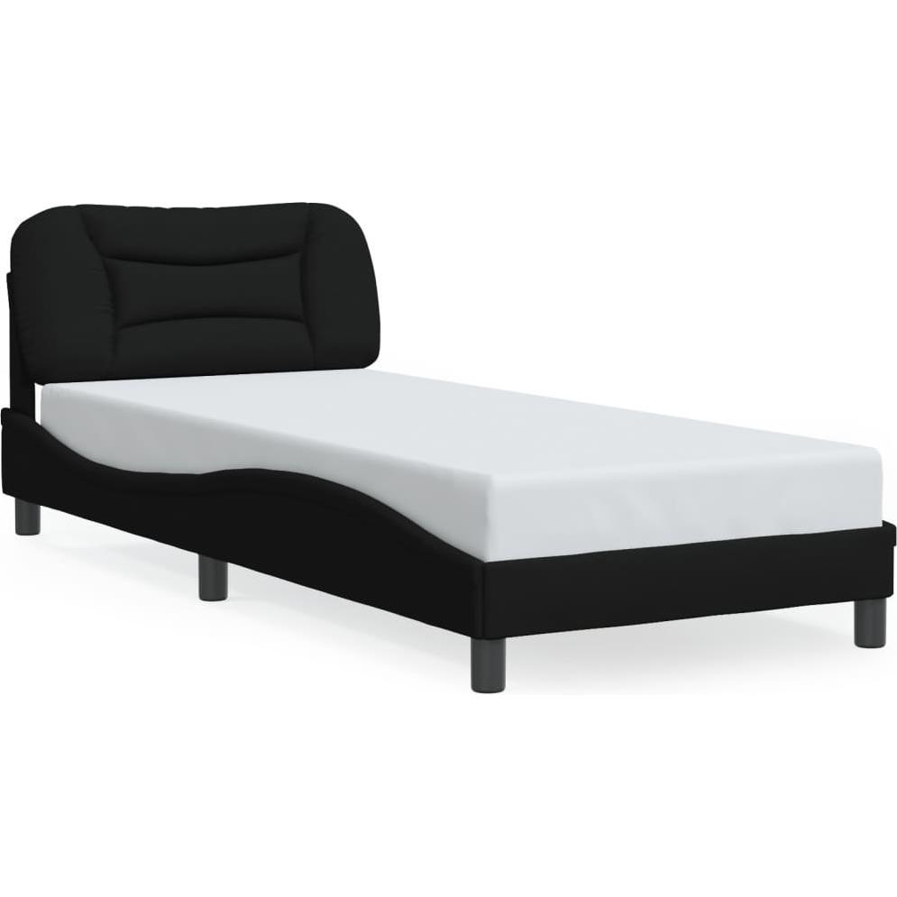 VidaXL, Bett, Bettgestell mit Kopfteil Stoff (90 x 200 cm)