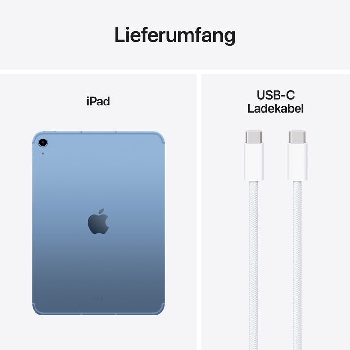 Image du produit Apple iPad 2025 (11e génération) (5G, 11", 256 Go, Bleu)