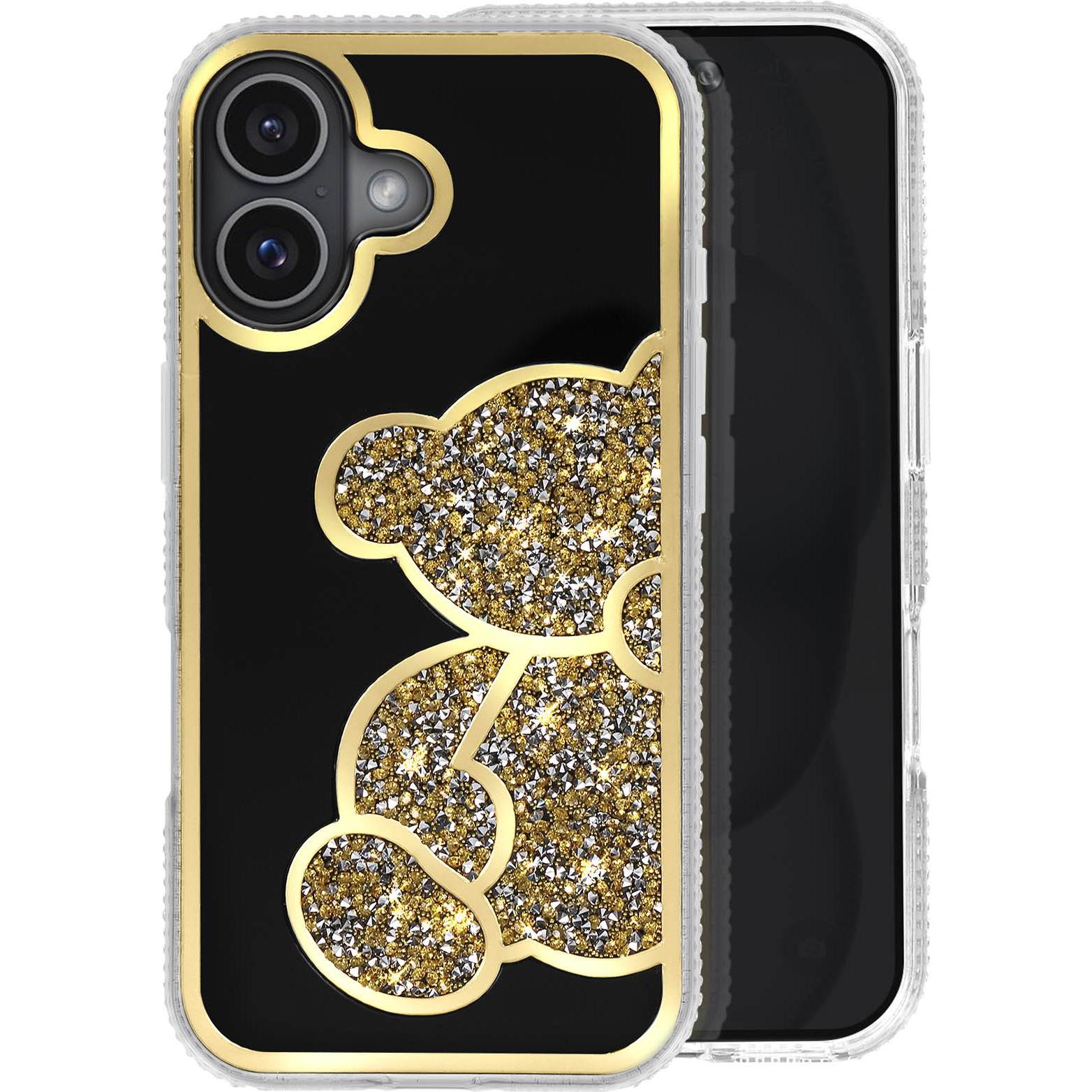 Avizar SparkleBear Case Series (Apple iPhone 16), Smartphone Hülle, Gelb