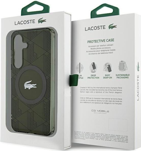 Produktbild Lacoste LCHMSUBSB S921 khaki hardcase IML Blend Monogram MagSafe (Samsung Galaxy S24)