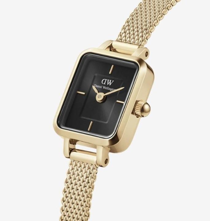 Actual product image Daniel Wellington Quadro Mini Evergold Onyx Gold (Analogue wristwatch, 15.50 mm)