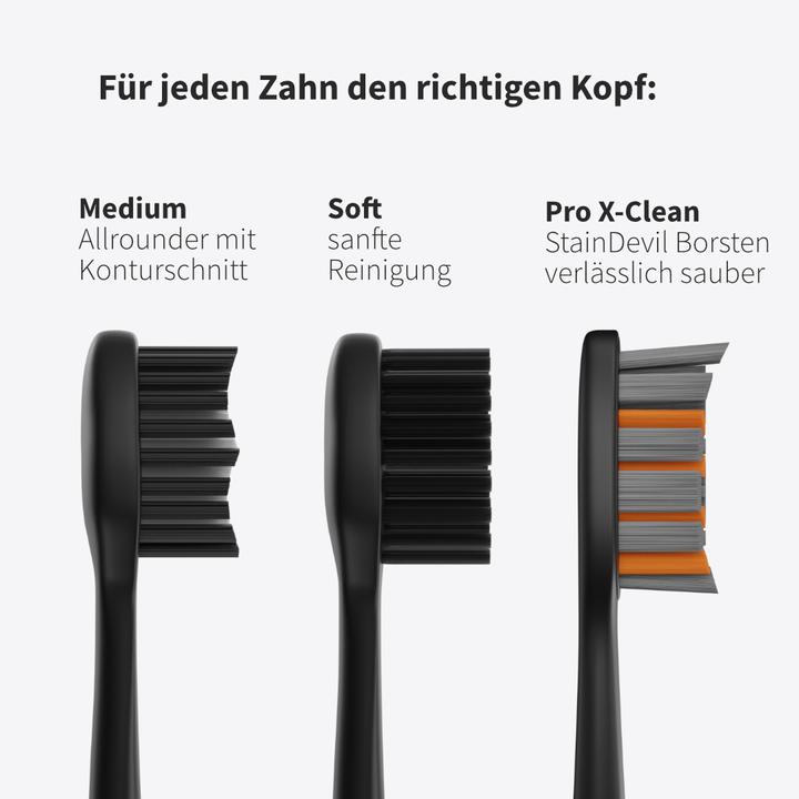 Produktbild Zahnheld Bürstenkopf Pro X-Clean 9x Schwarz (9 x)