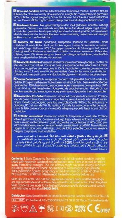Actual product image Skins Condom Flavours 12 Pack (12 pcs.)