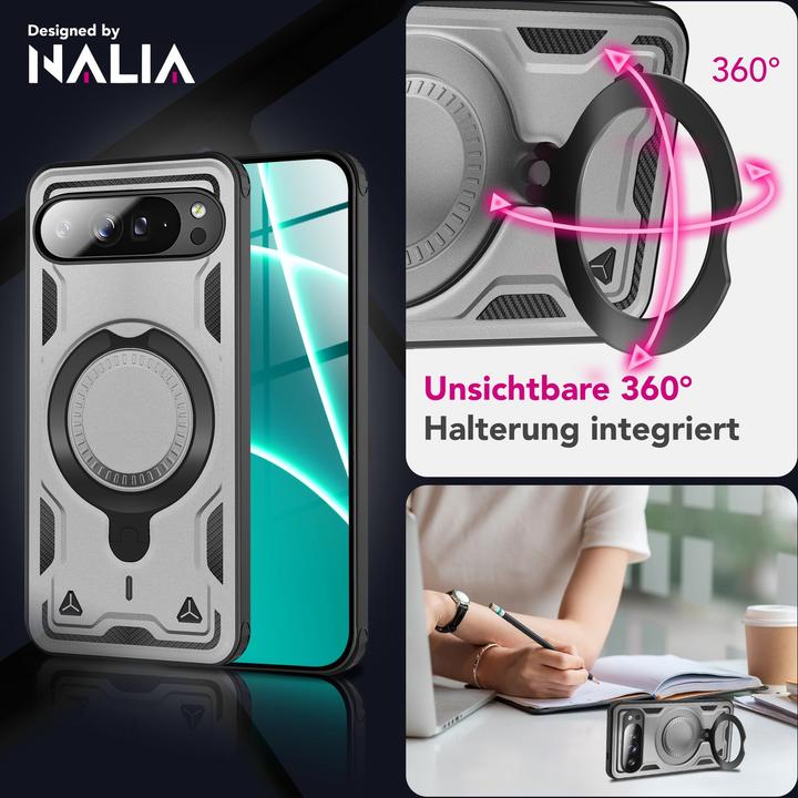 Image du produit Nalia Cover "Stormguard" - MagSafe Panzer Schutz Hülle mit 360° Ring - Military Outdoor Case (Google Pixel 10 Pro XL)