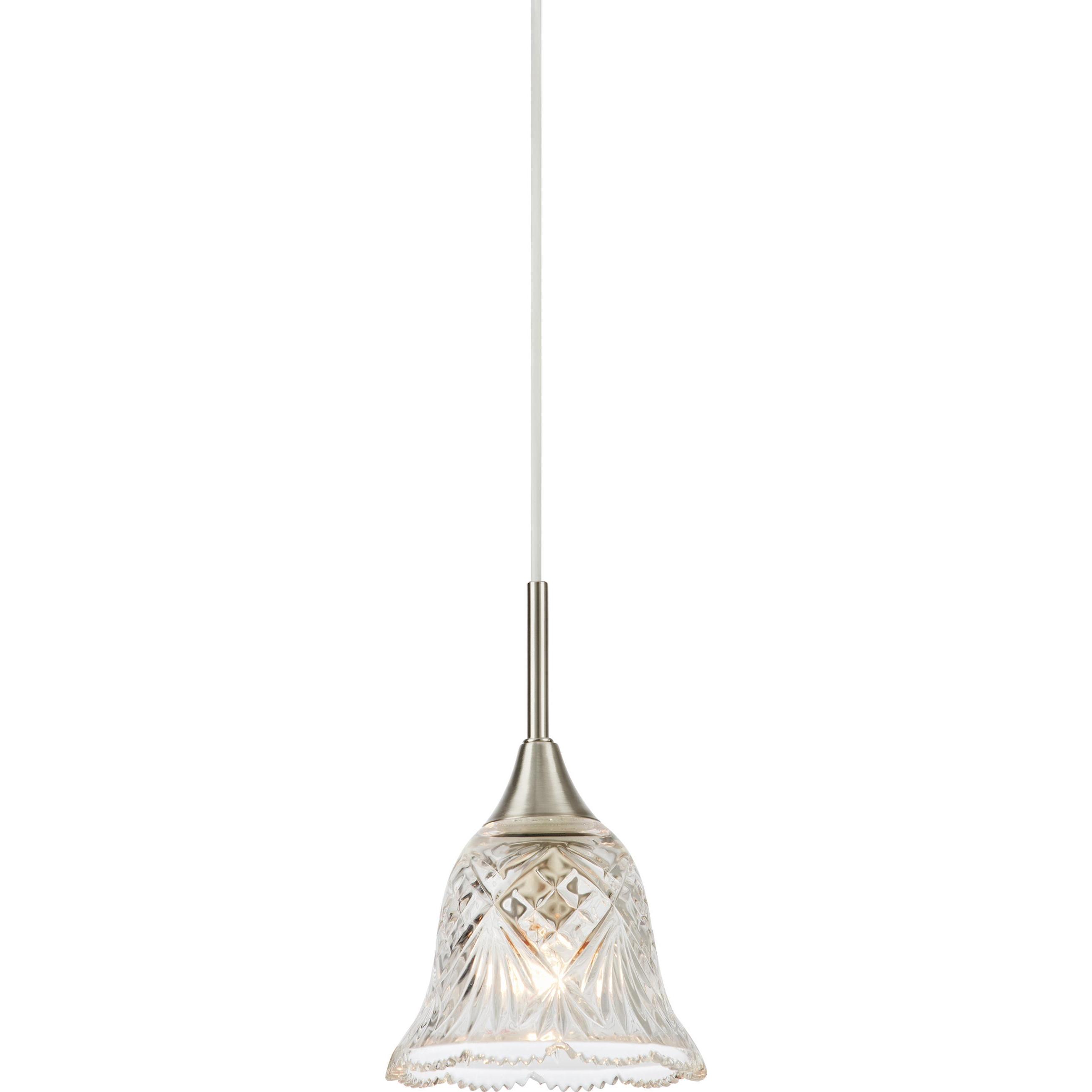 Markslöjd, Lampada a sospensione, LUNA Pendant 1L Clear/Satin Nickel