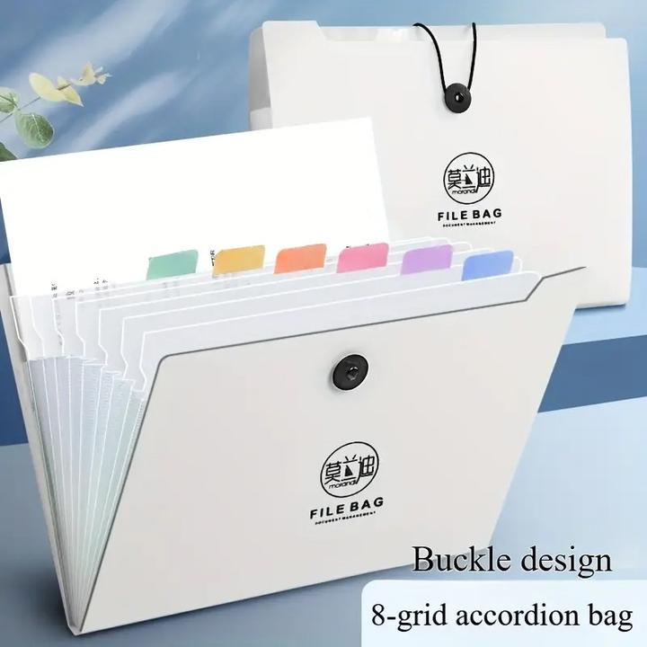 Produktbild ASMI Aktenmappe A4 – Erweiterbare Fächermappe mit 8 Fächern (A4, 1x)